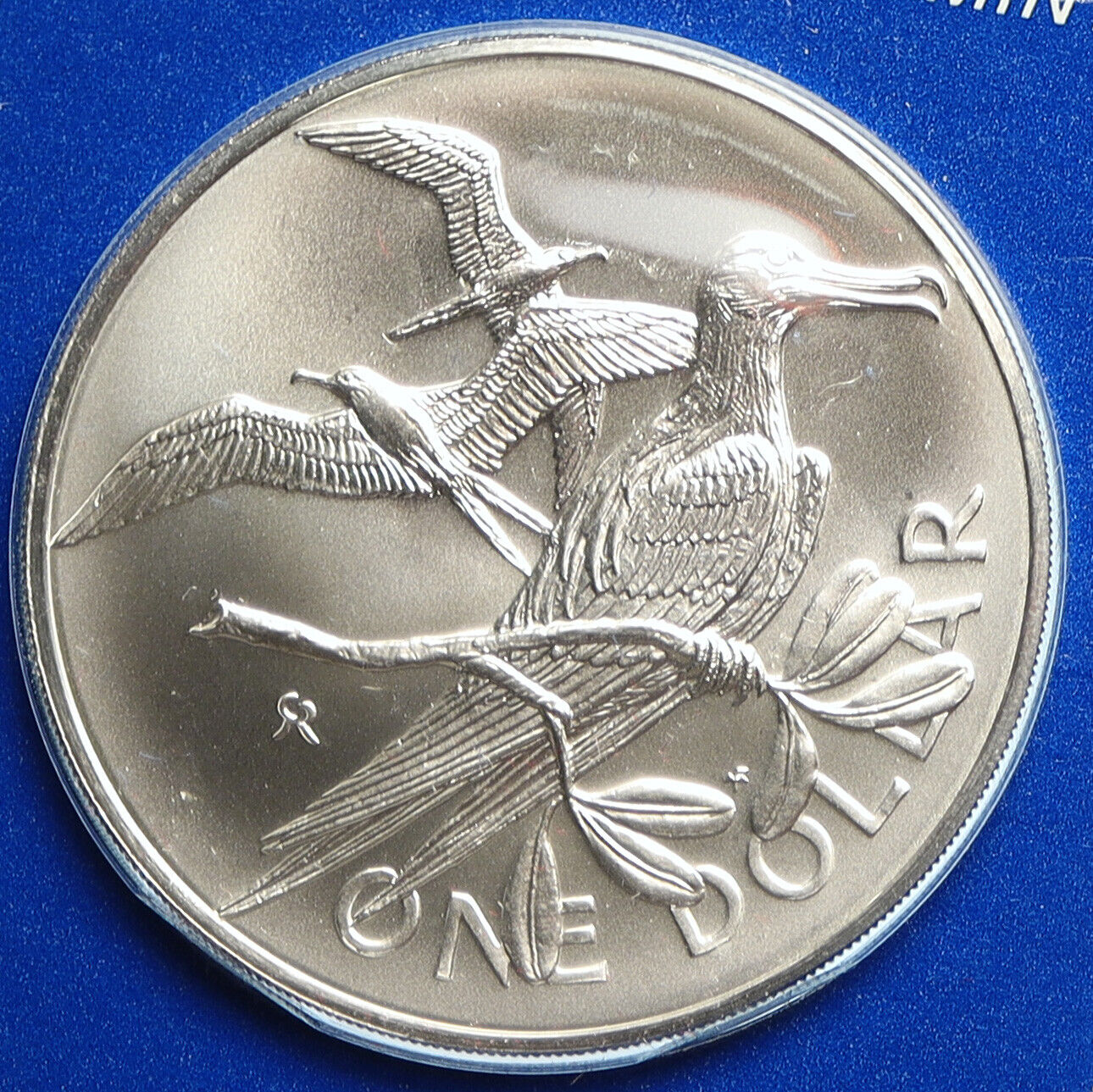 1973 British Virgin Islands UK Queen Elizabeth II BIRD BU Silver Coin i112733