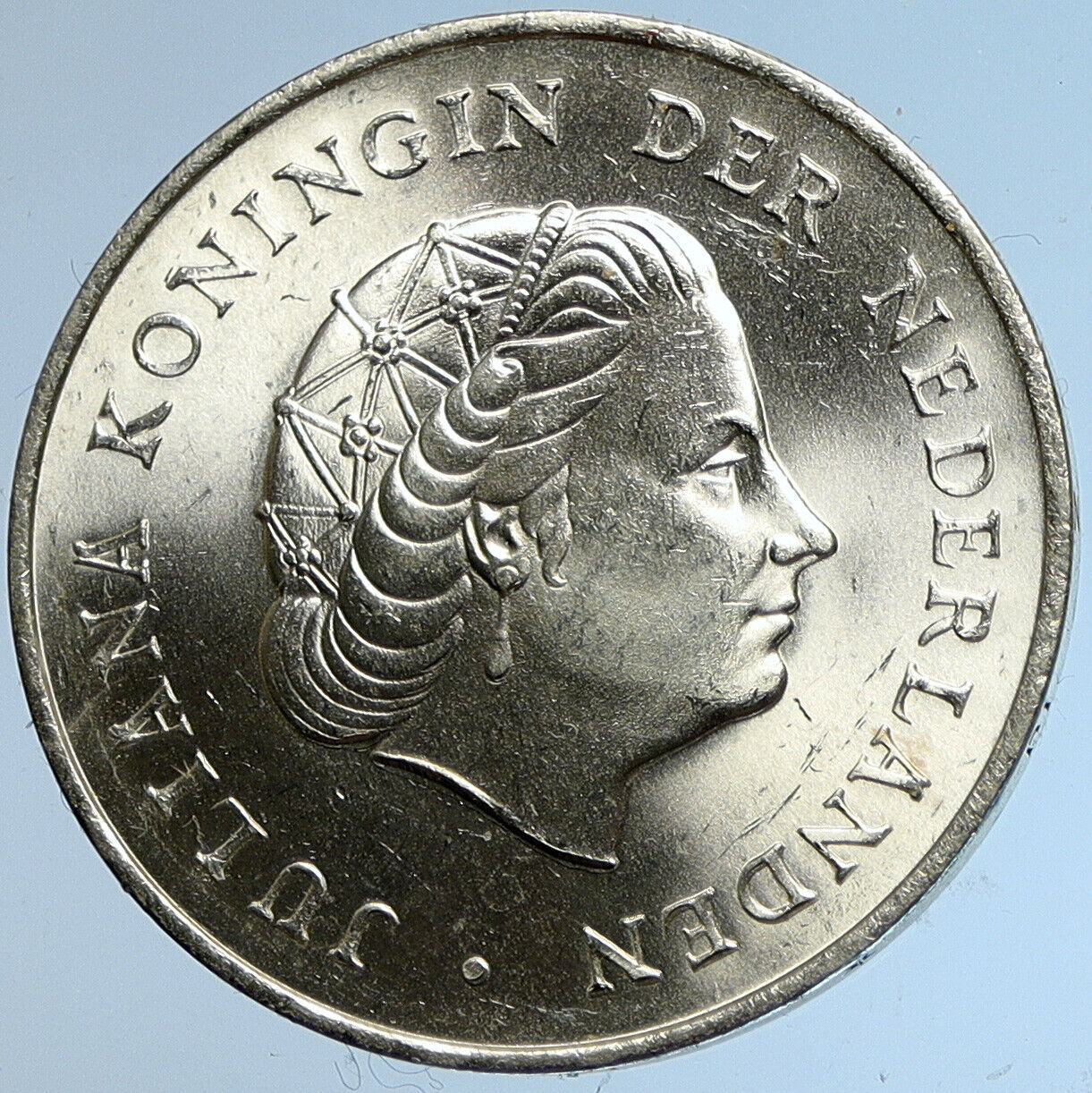 1964 NETHERLANDS ANTILLES Queen JULIANA Vintage SILVER 2 1/2 Gulden Coin i113257