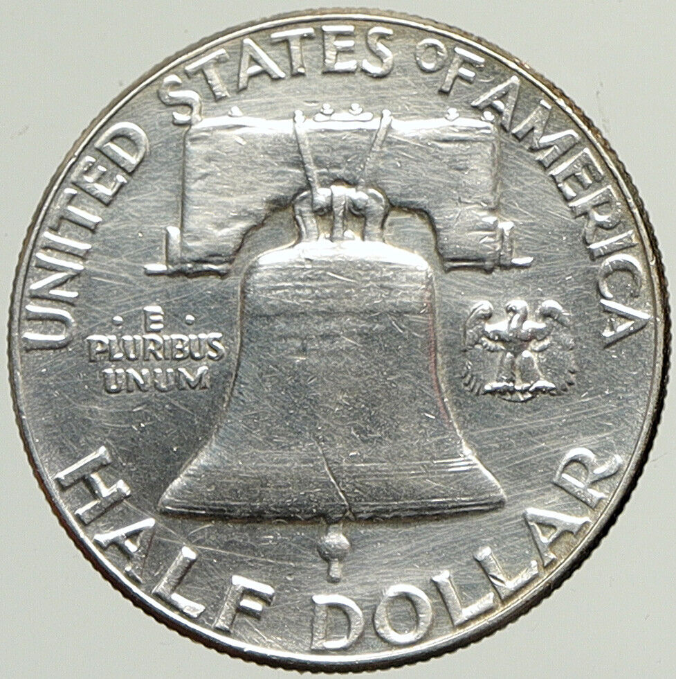 1960 P US Benjamin Franklin VINTAGE Silver Half Dollar Coin LIBERTY BELL i113366