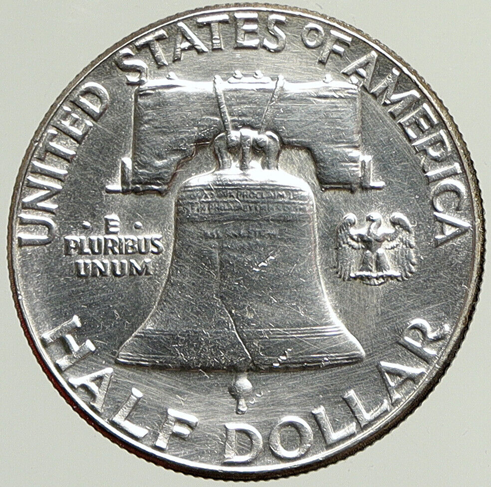 1962 P US Benjamin Franklin VINTAGE Silver Half Dollar Coin LIBERTY BELL i113370