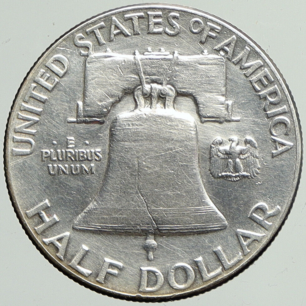 1948 P US Benjamin Franklin VINTAGE Silver Half Dollar Coin LIBERTY BELL i113339