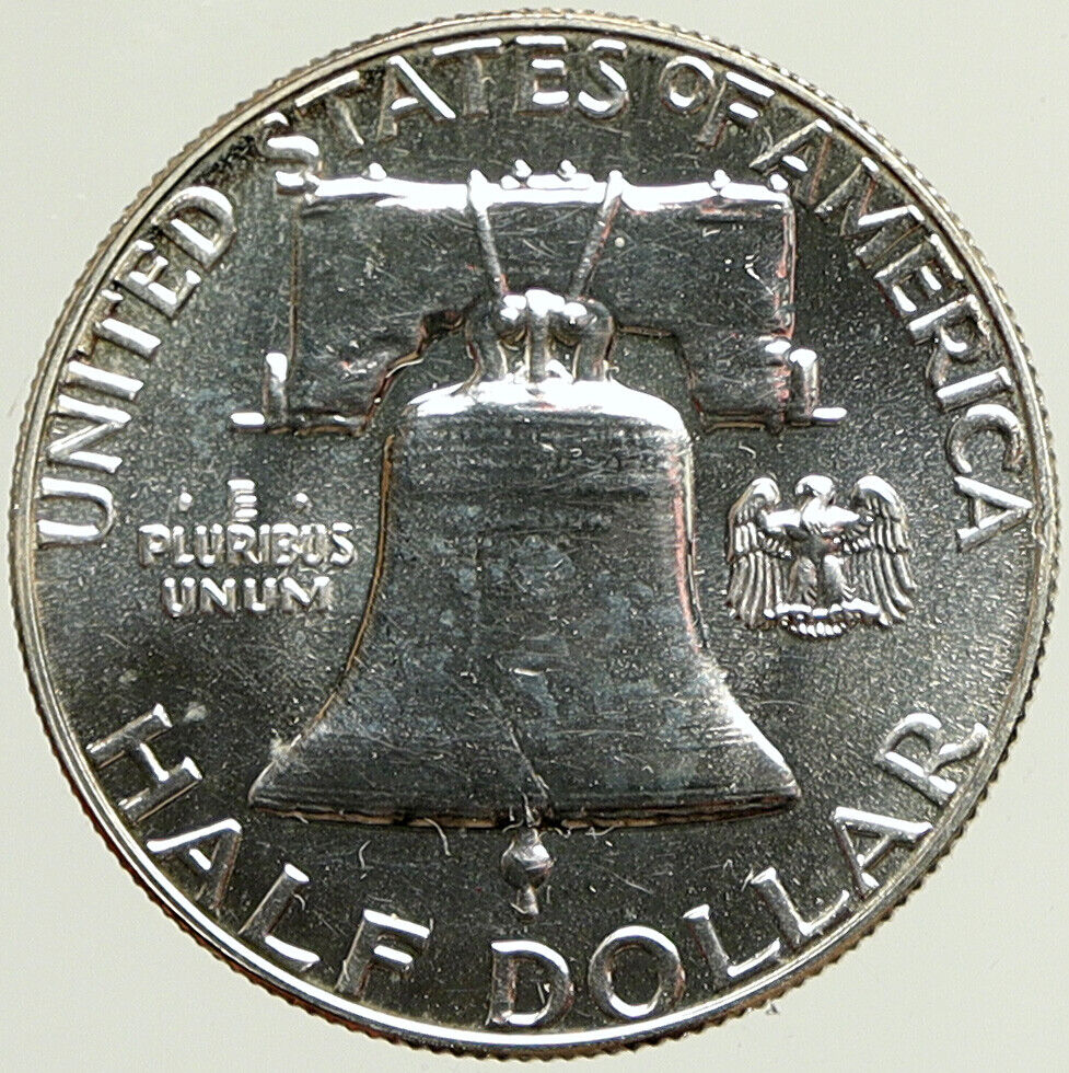 1961 P US Benjamin Franklin LIBERTY BELL Proof Silver Half Dollar Coin i113376