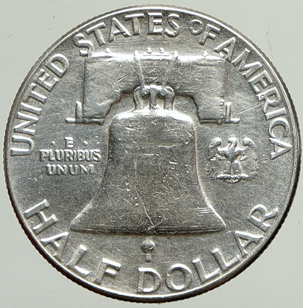 1953 P US Benjamin Franklin VINTAGE Silver Half Dollar Coin LIBERTY BELL i113352