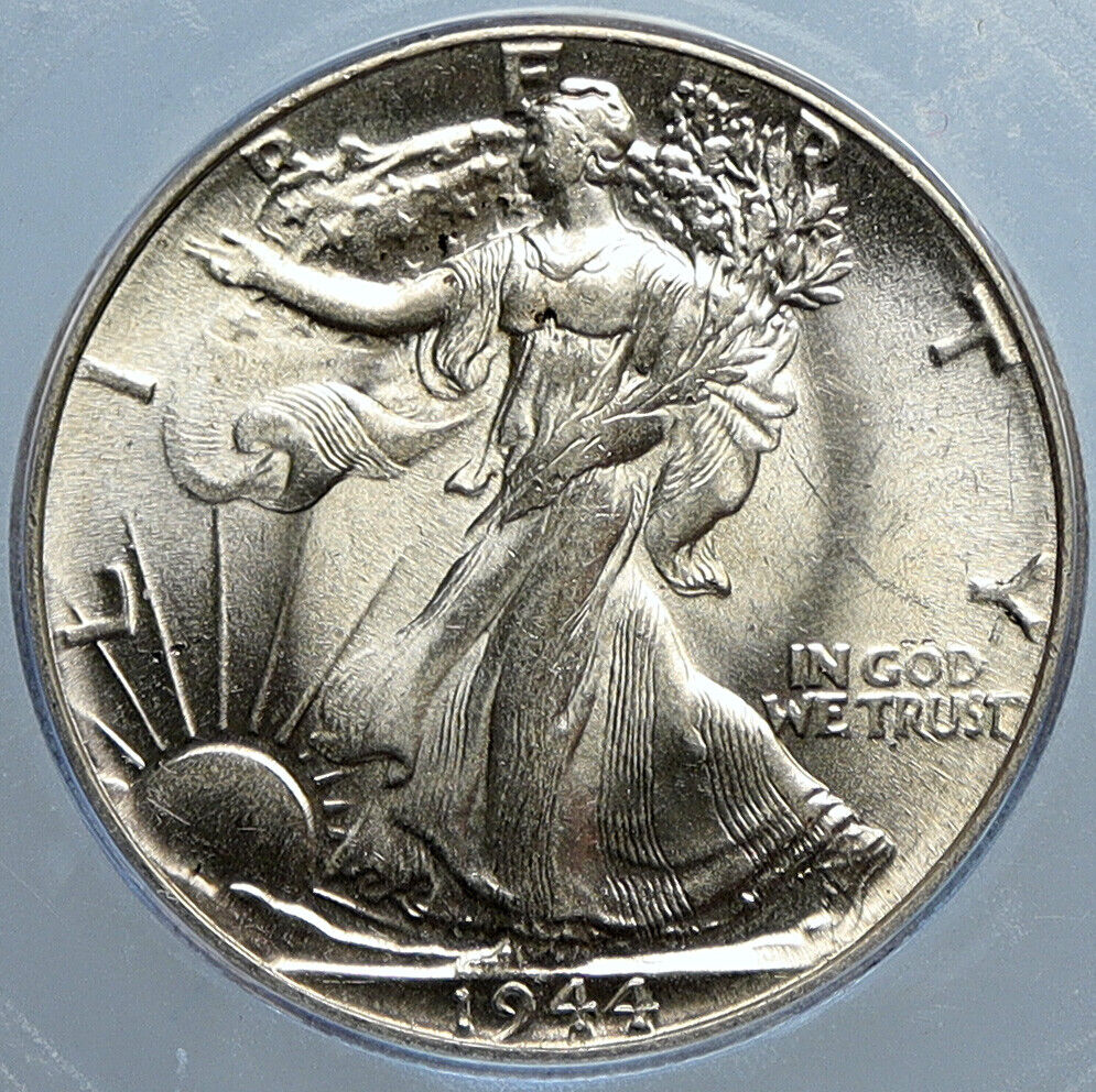 1944P UNITED STATES US Silver WALKING LIBERTY Half Dollar Coin EAGLE ICG i113296
