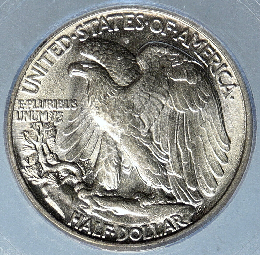 1944P UNITED STATES US Silver WALKING LIBERTY Half Dollar Coin EAGLE ICG i113296