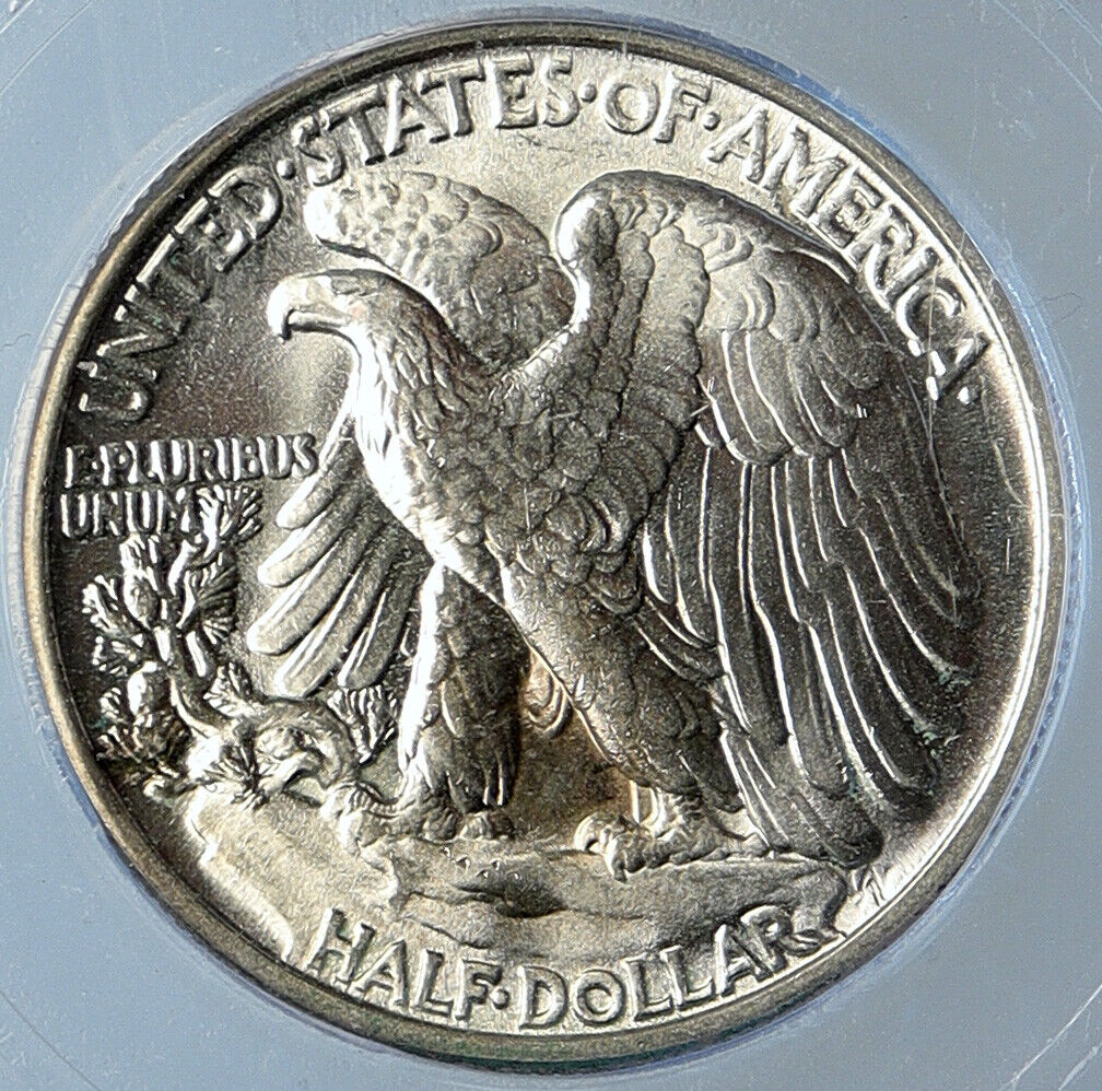 1945P UNITED STATES US Silver WALKING LIBERTY Half Dollar Coin EAGLE ICG i113297