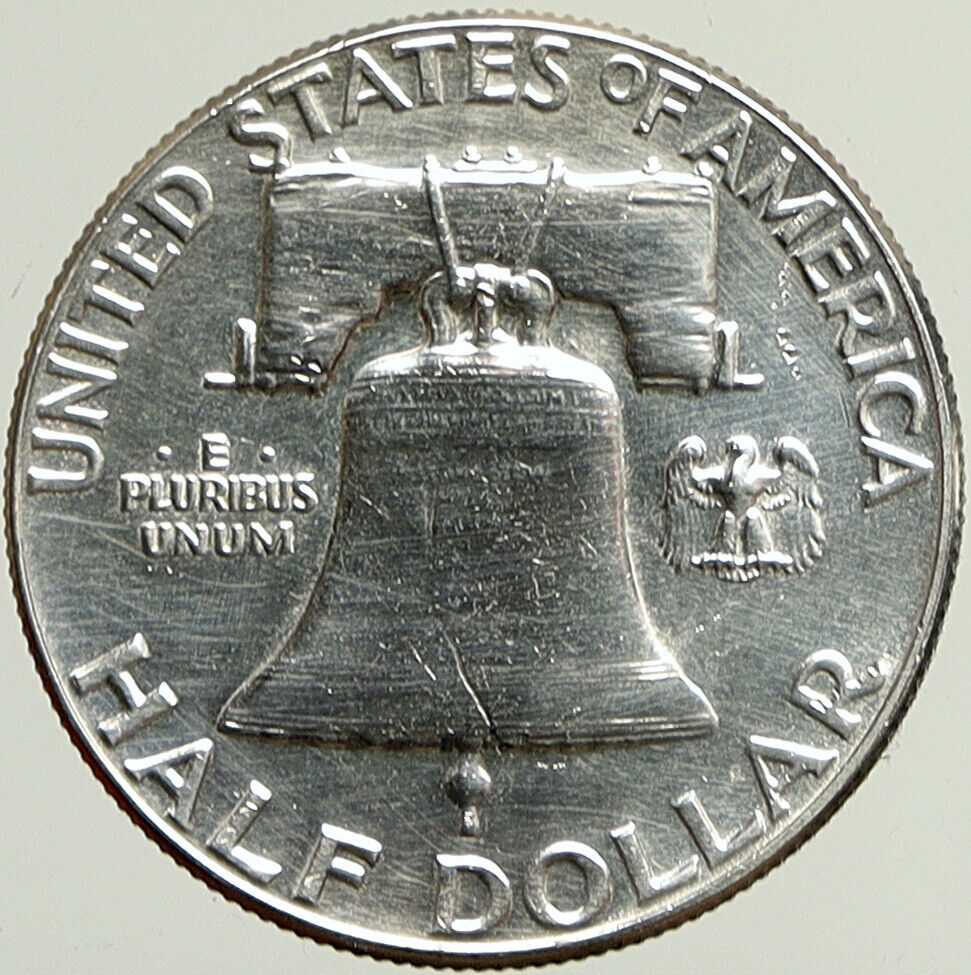 1963 P US Benjamin Franklin VINTAGE Silver Half Dollar Coin LIBERTY BELL i113372