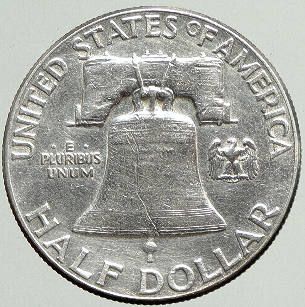 1949 P US Benjamin Franklin VINTAGE Silver Half Dollar Coin LIBERTY BELL i113341