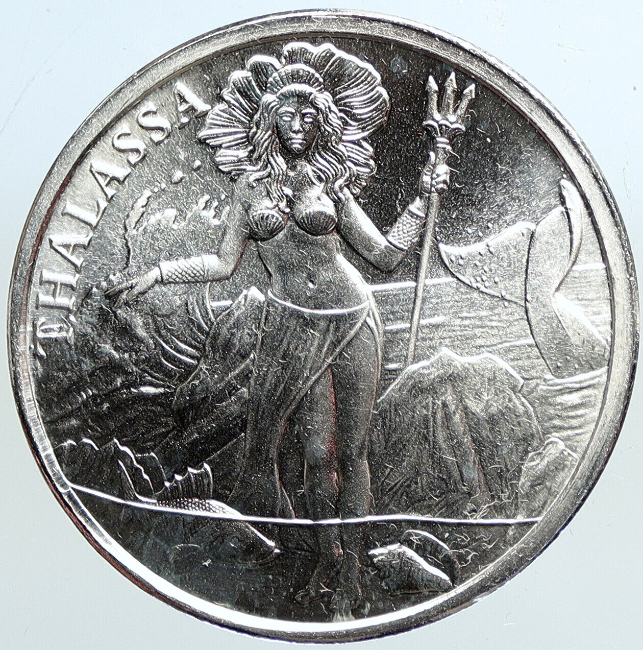 2000-2020 UNITED STATES Trident THALASSA Sea Goddess 1 OZ Silver Medal i113330