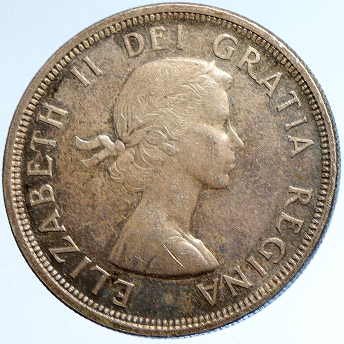 1953 CANADA w/ UK QUEEN ELIZABETH II Voyagers VINTAGE Silver Dollar Coin i113395