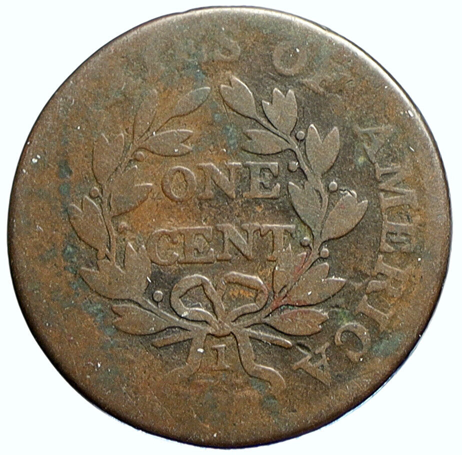 1803 P UNITED STATES US Vintage OLD ANTIQUE Large Draped Bust Cent Coin i113326