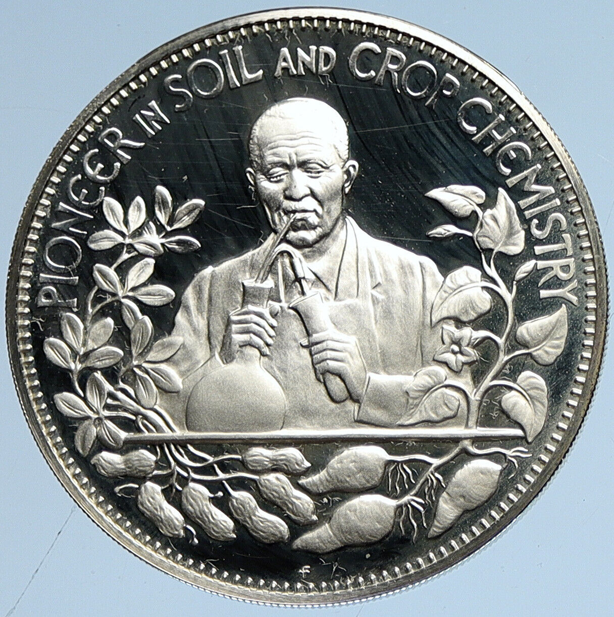 1969 US USA Franklin Mint GEORGE WASHINGTON CARVER Proof Silver Medal i113007