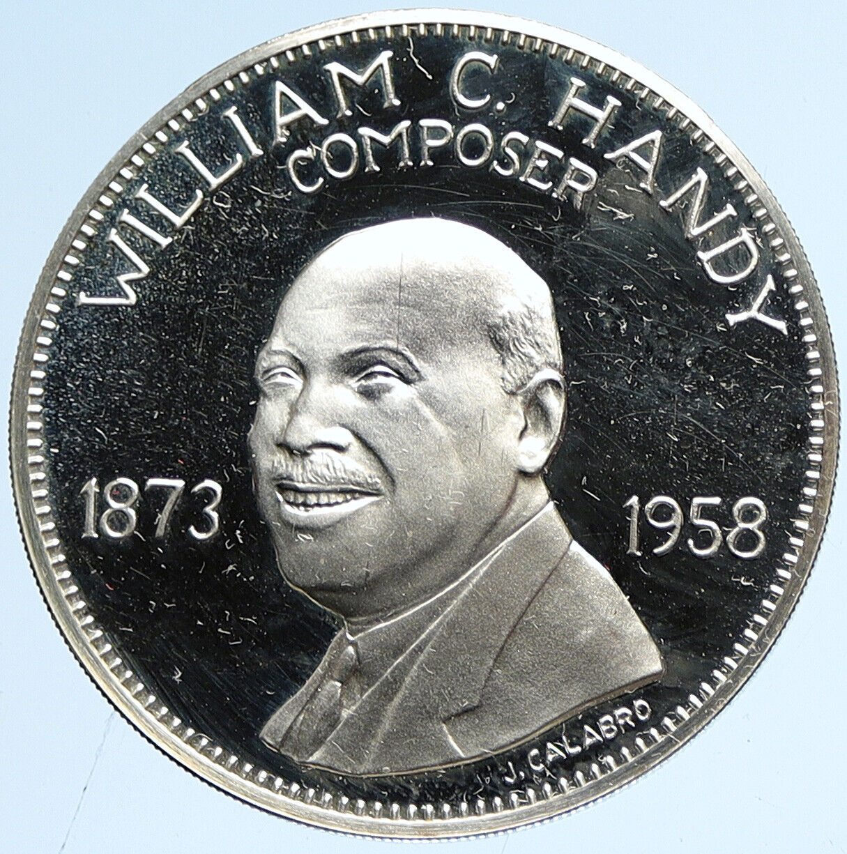 1969 US USA Franklin Mint Musician WILLIAM C. HANDY Proof Silver Medal i113010