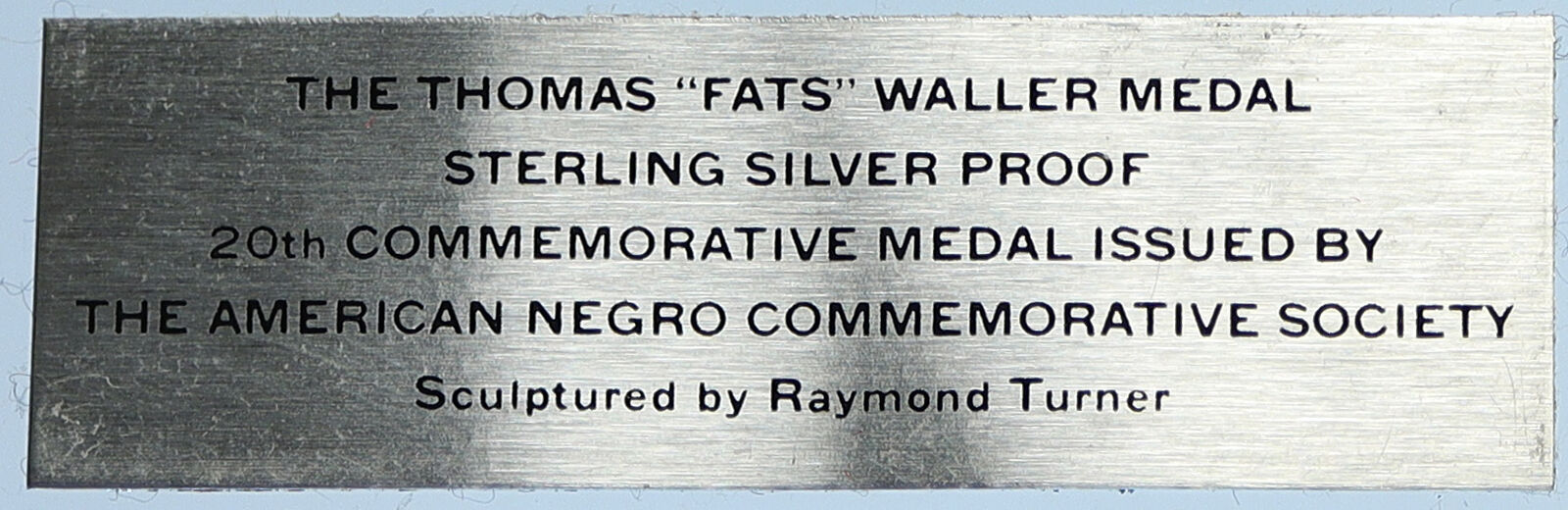 1970 US Franklin Mint Jazz Music THOMAS FATS WALLER Proof Silver Medal i113019