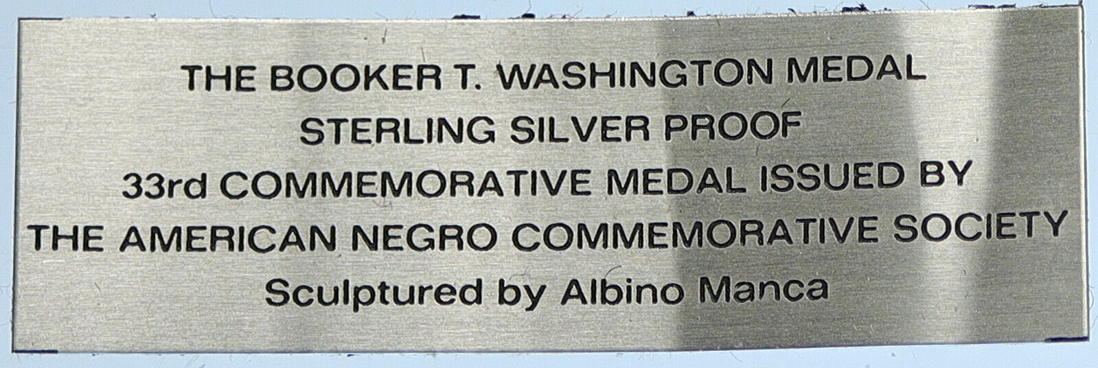 1971 US USA Franklin Mint AUTHOR BOOKER T WASHINGTON Proof Silver Medal i113032