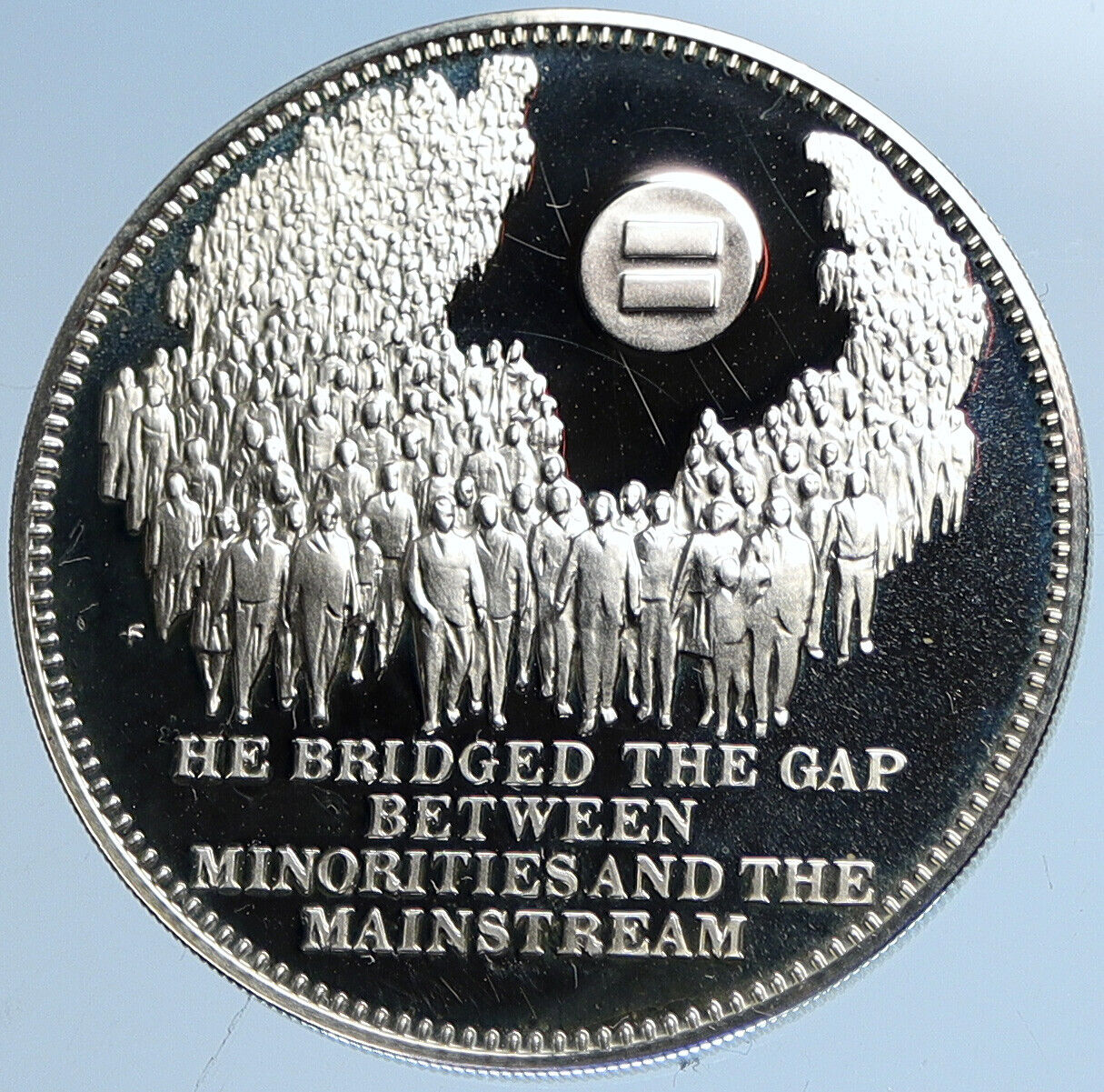 1971 US Franklin Mint CIVIL RIGHTS WHITNEY YOUNG, JR Proof Silver Medal i113038