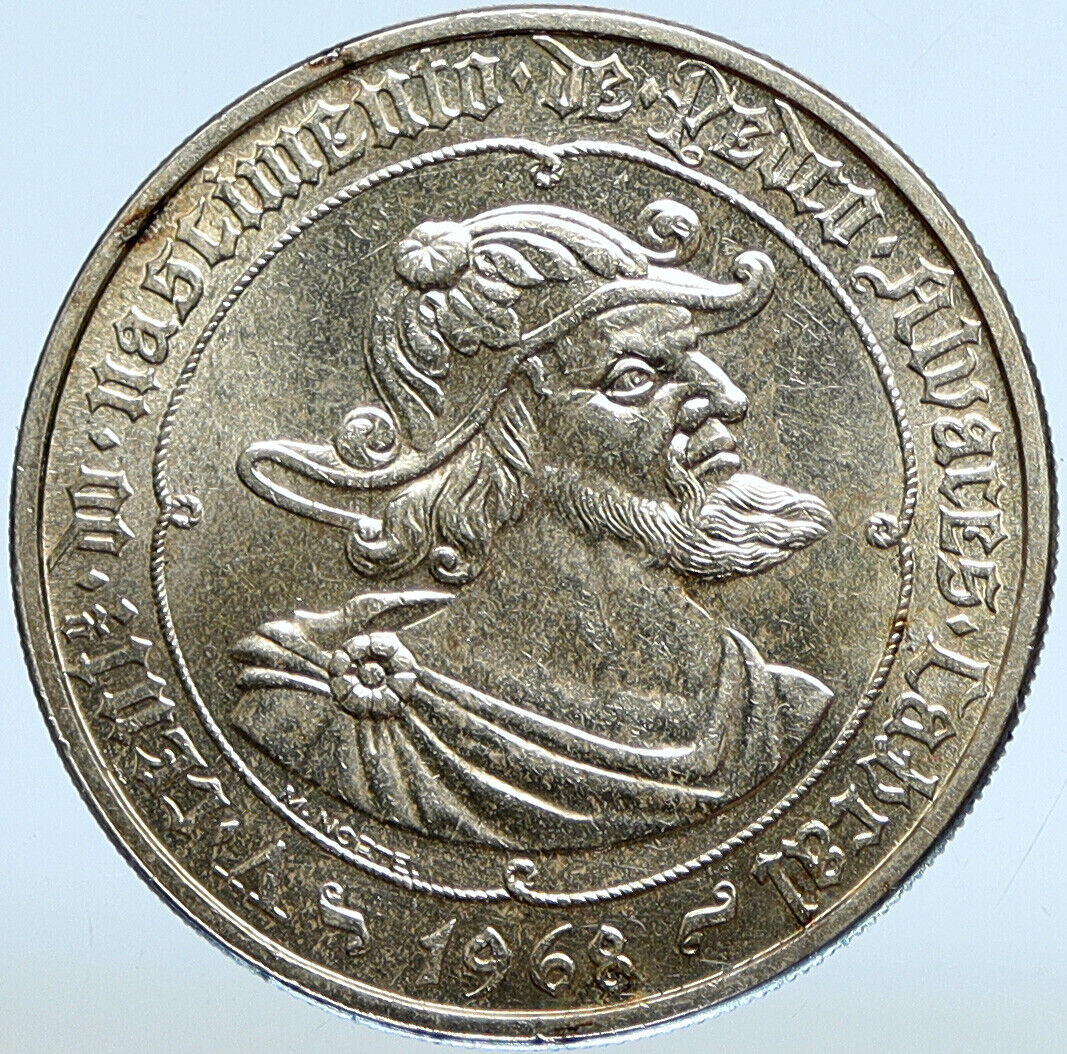 1968 PORTUGAL PORTUGUESE Pedro Alvares Cabral BU Silver 50 Escudos Coin i113054