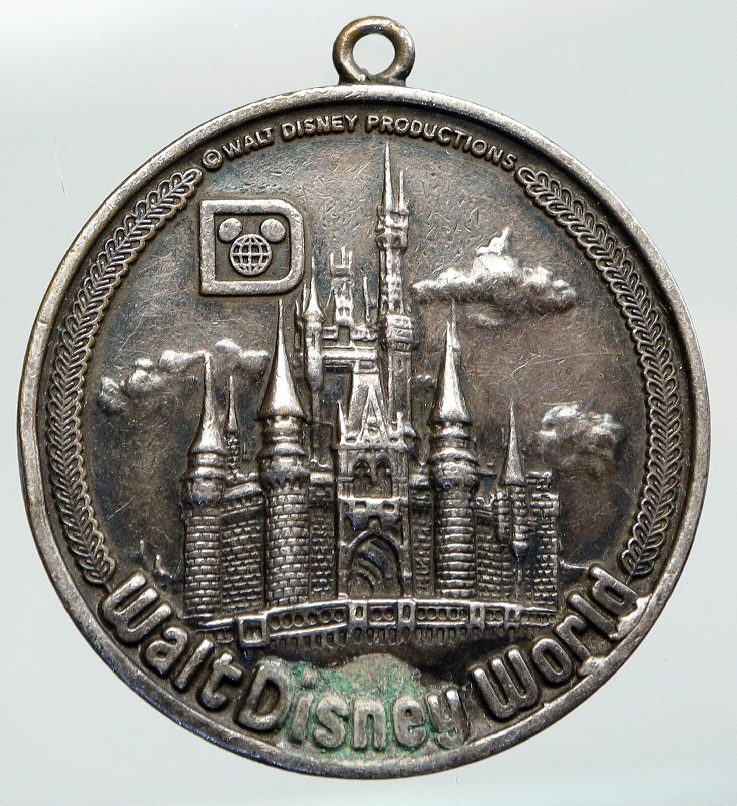 1950-1970 USA Disney World CASTLE & Lands Fantasy Frontier Main St Medal i91837