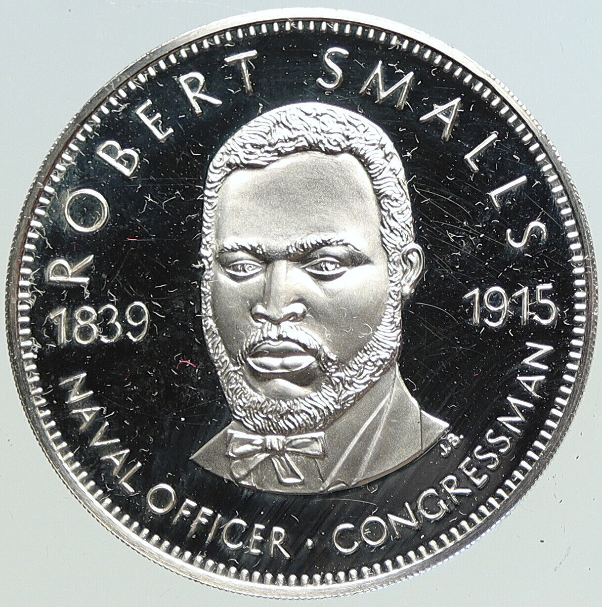 1972 US USA Franklin Mint NAVY ROBERT SMALLS Old Proof Silver Medal i113046