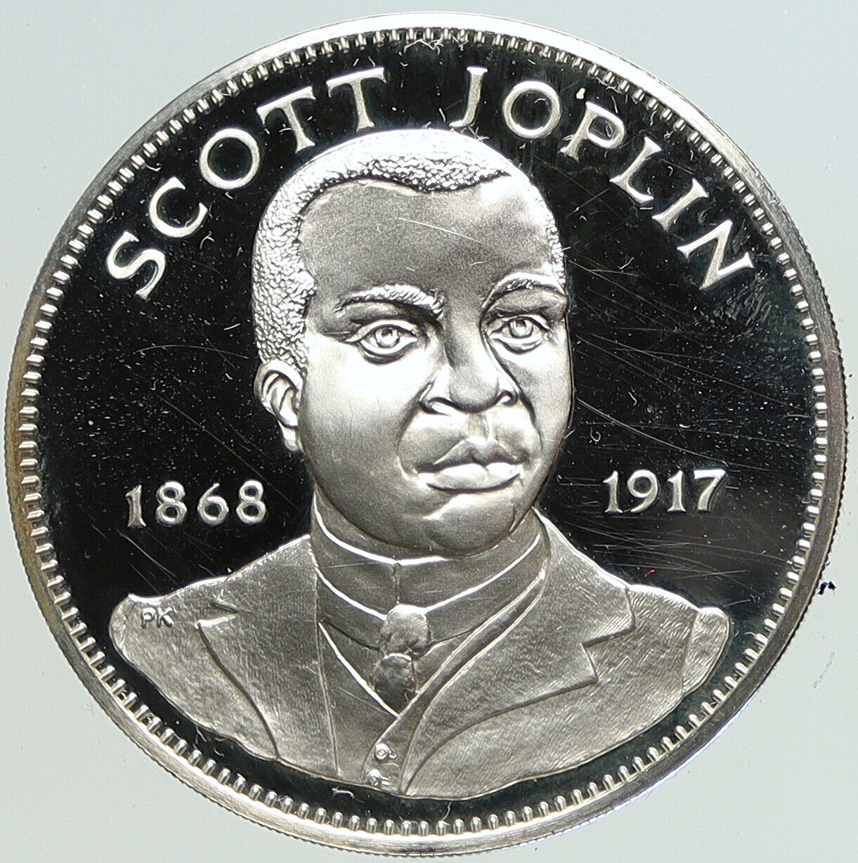 1972 US USA Franklin Mint RAGTIME KING SCOTT JOPLIN Proof Silver Medal i113049