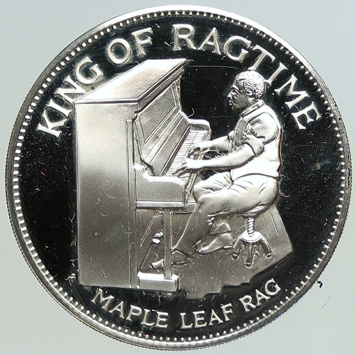 1972 US USA Franklin Mint RAGTIME KING SCOTT JOPLIN Proof Silver Medal i113049