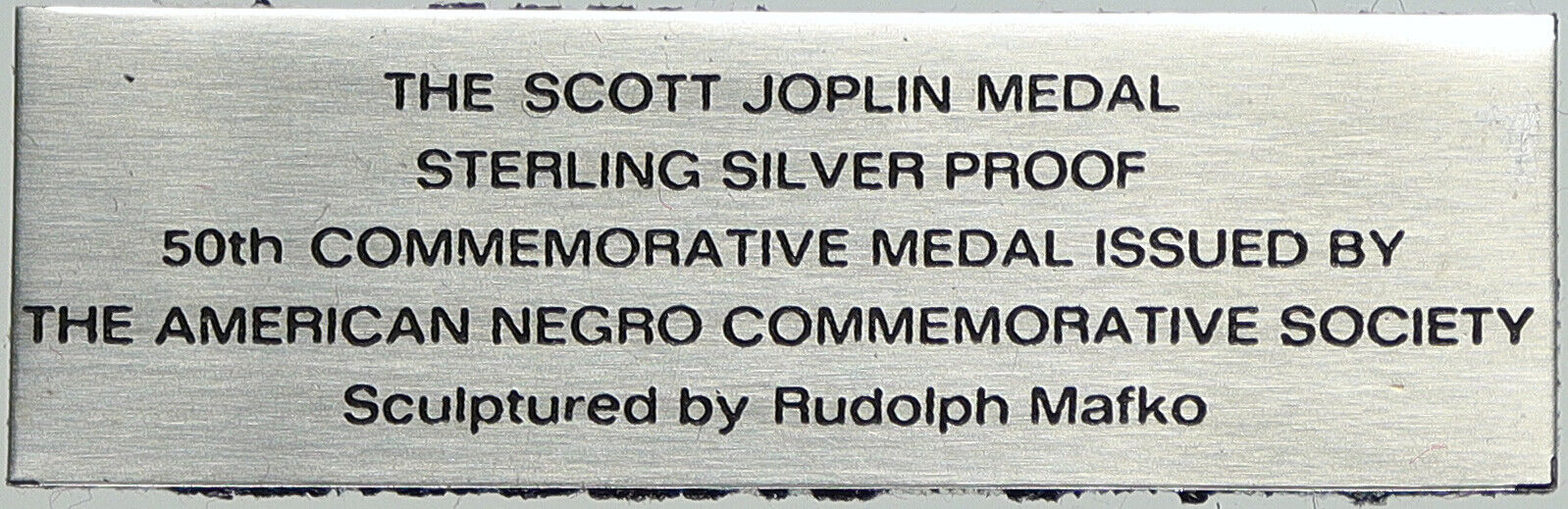 1972 US USA Franklin Mint RAGTIME KING SCOTT JOPLIN Proof Silver Medal i113049