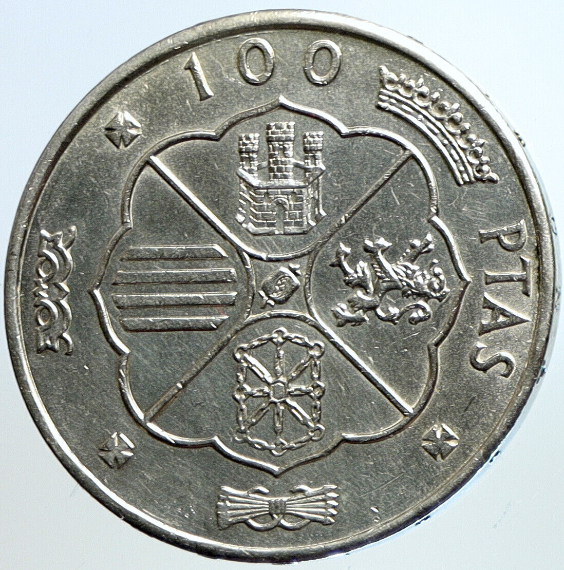 1966 SPAIN Large Franco Caudillo VINTAGE Silver 100 Pesetas Spanish Coin i113433