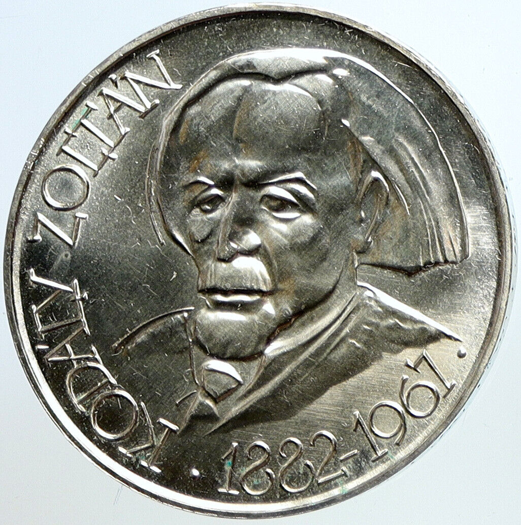 1967 HUNGARY Authentic Vintage Zoltán Kodály OLD Silver 25 Forint Coin i113448