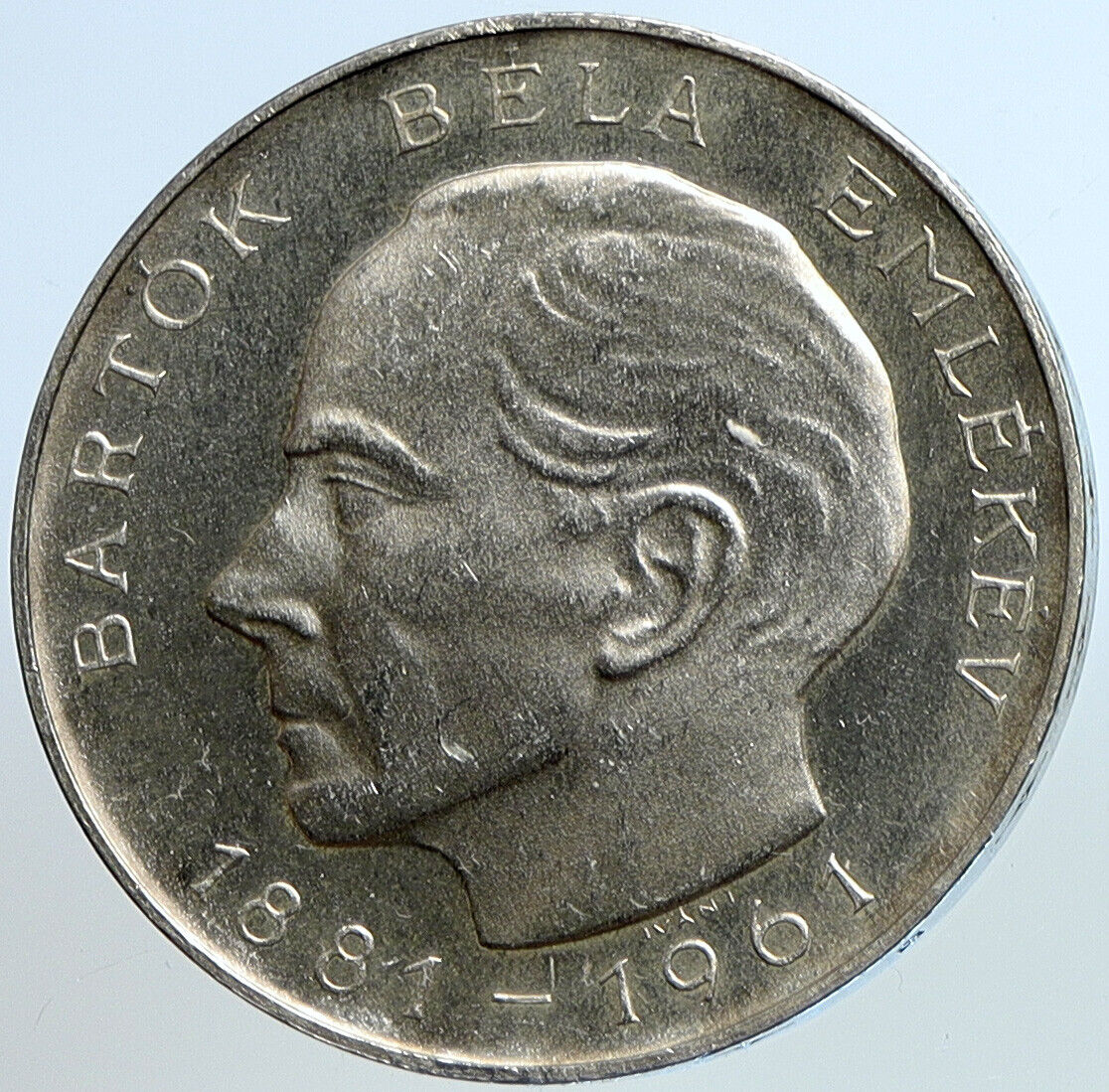 1961 HUNGARY Music OPERA Antique Bela Bartok Proof Silver 50 Forint Coin i113413