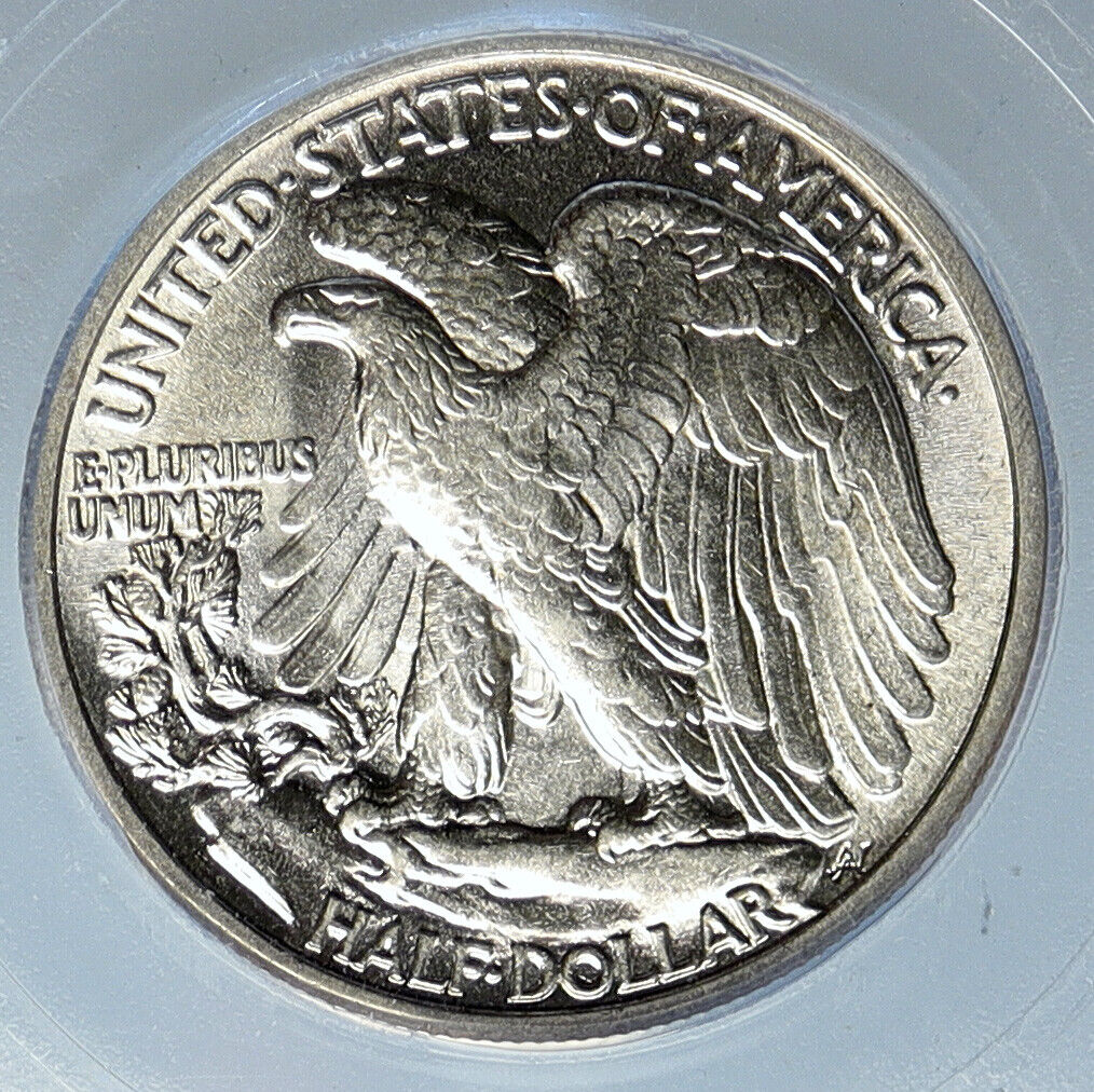 1943P UNITED STATES US Silver WALKING LIBERTY Half Dollar Coin EAGLE ICG i113458