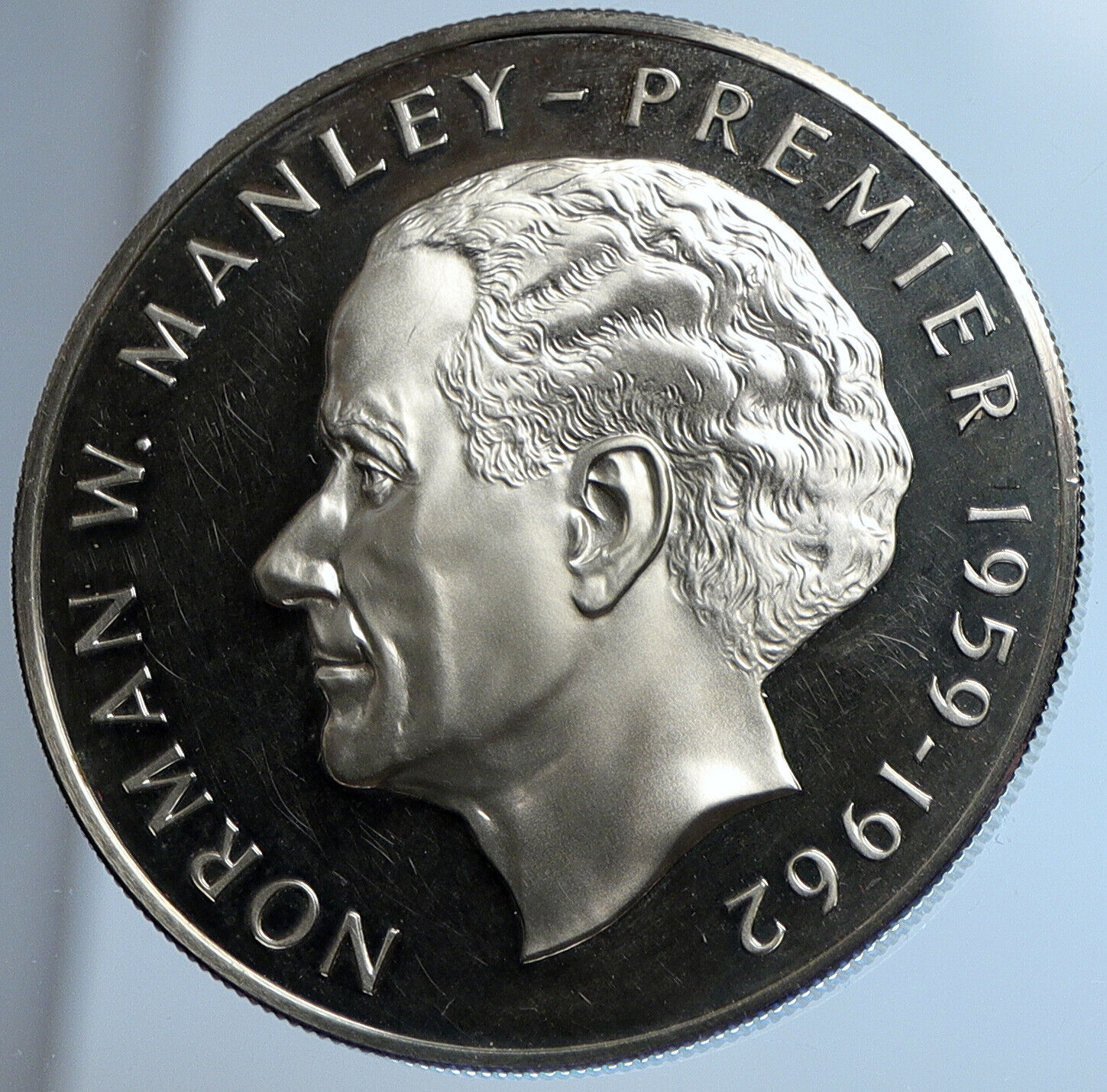 1973 JAMAICA Proof Premier Norman W. Manley Proof Silver 5 Dollars Coin i112906
