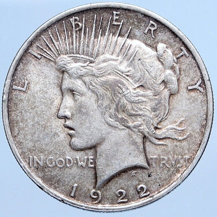 1922 P US Antique Silver PEACE DOLLAR United States Coin LIBERTY & EAGLE i113490