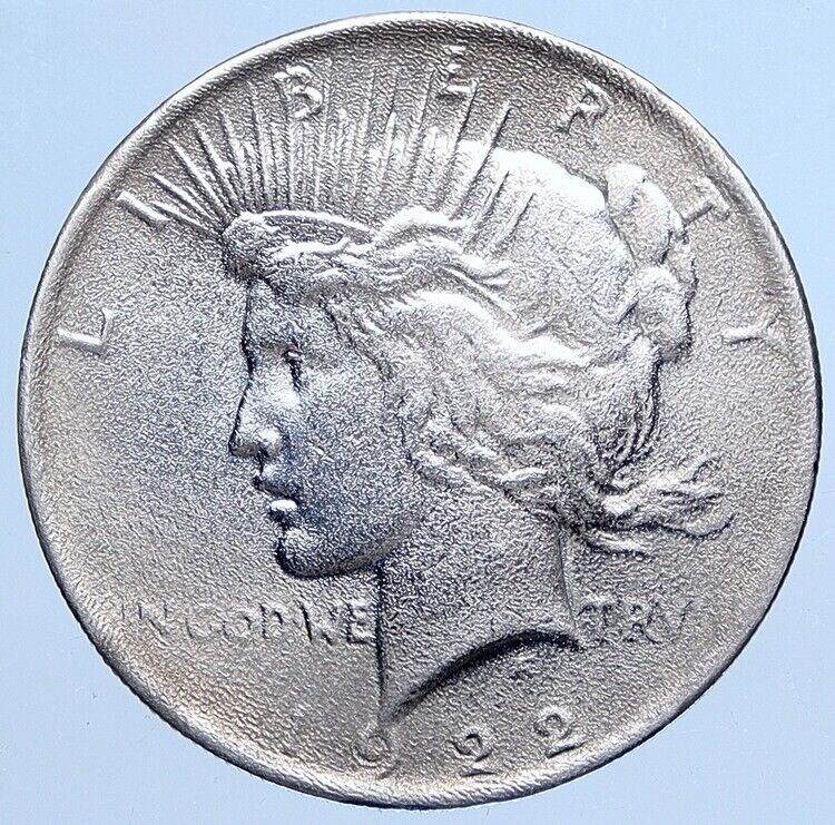 1922 P US Antique Silver PEACE DOLLAR United States Coin LIBERTY & EAGLE i113491