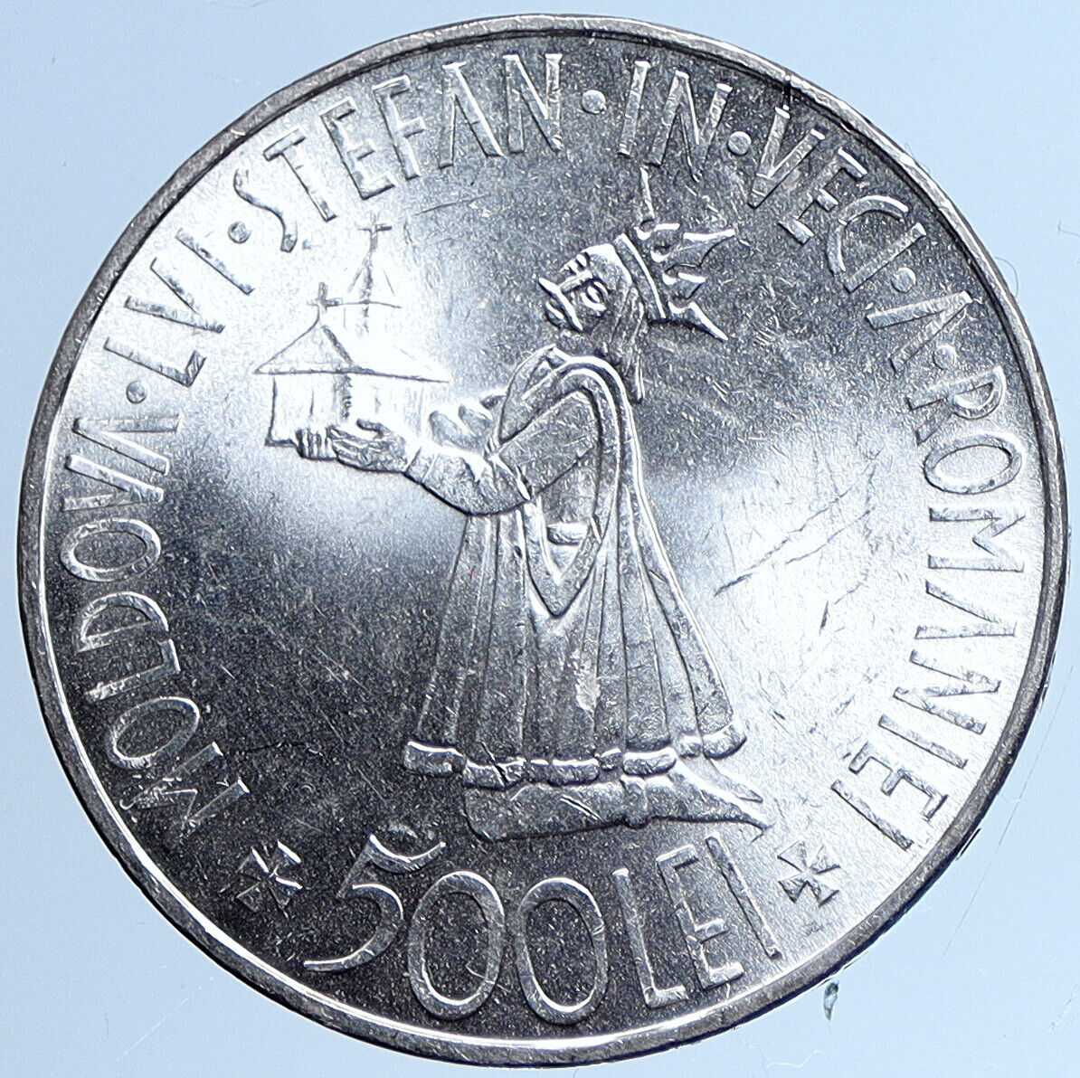 1941 ROMANIA Michael I Antique VINTAGE OLD Silver 500 LEI Romanian Coin i113522