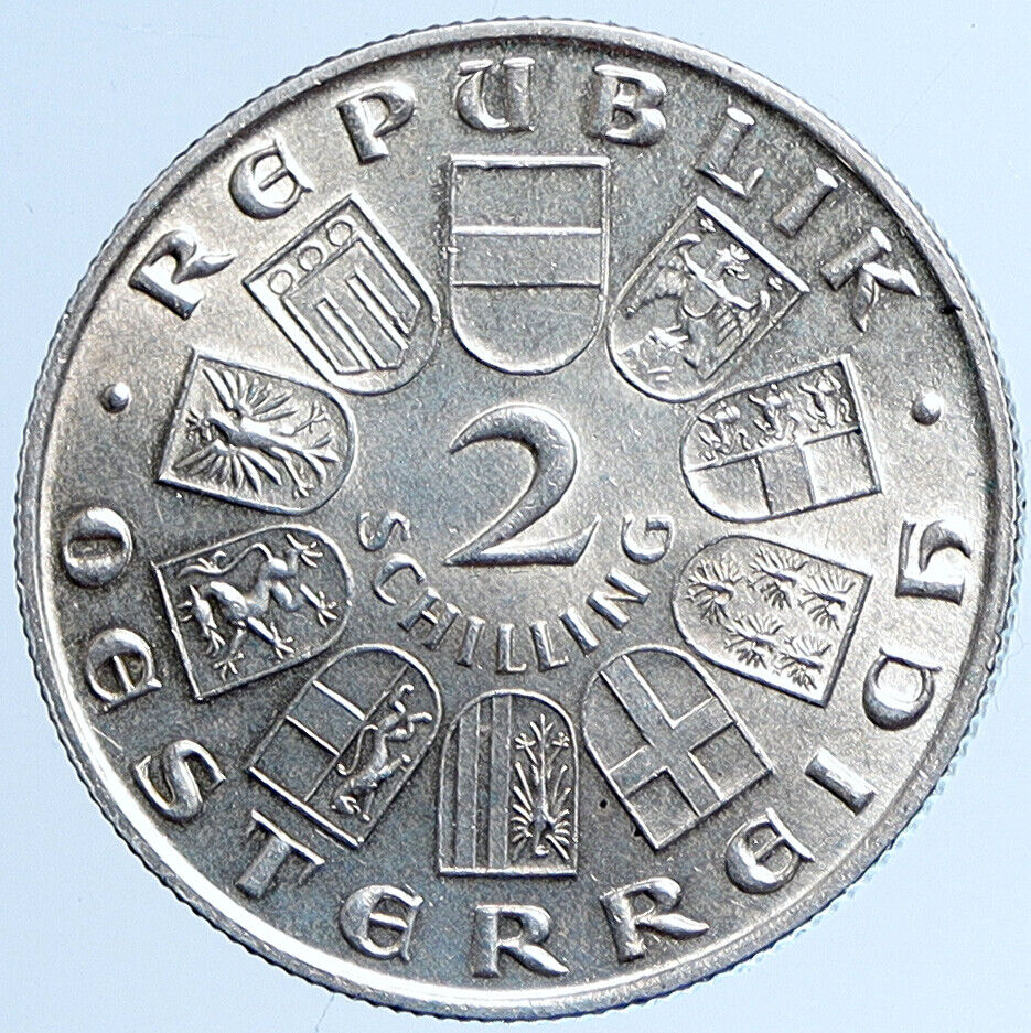 1932 AUSTRIA with Ignaz Seipel Antique Silver 2 Shillings Austrian Coin i113525