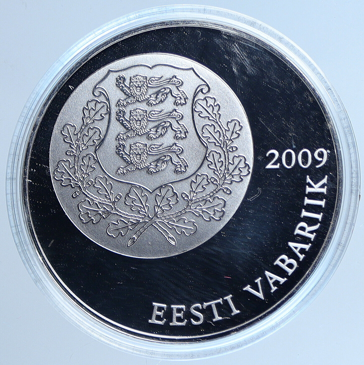 2009 ESTONIA Song & Dance Festivals Circle Proof Silver 10 Krooni Coin i113548