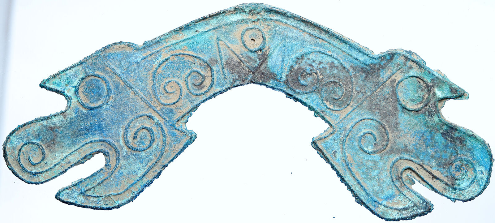 1000 BC Ancient CHINA DRAGON HEAD Antique ARTIFACT Bridge Money Medal i113544