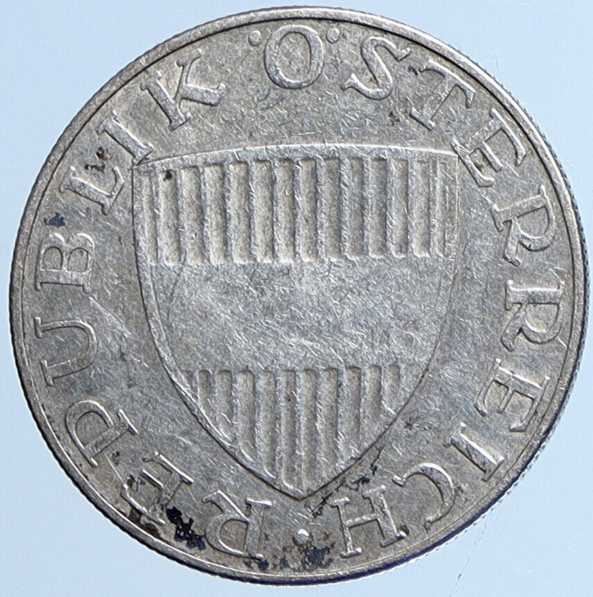 1957 Austria Wachau Woman 10 Schilling OLD Silver Austrian Coin Shield i113574