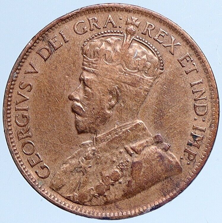1919 CANADA UK British King George V Antique Vintage CANADIAN CENT Coin i113834