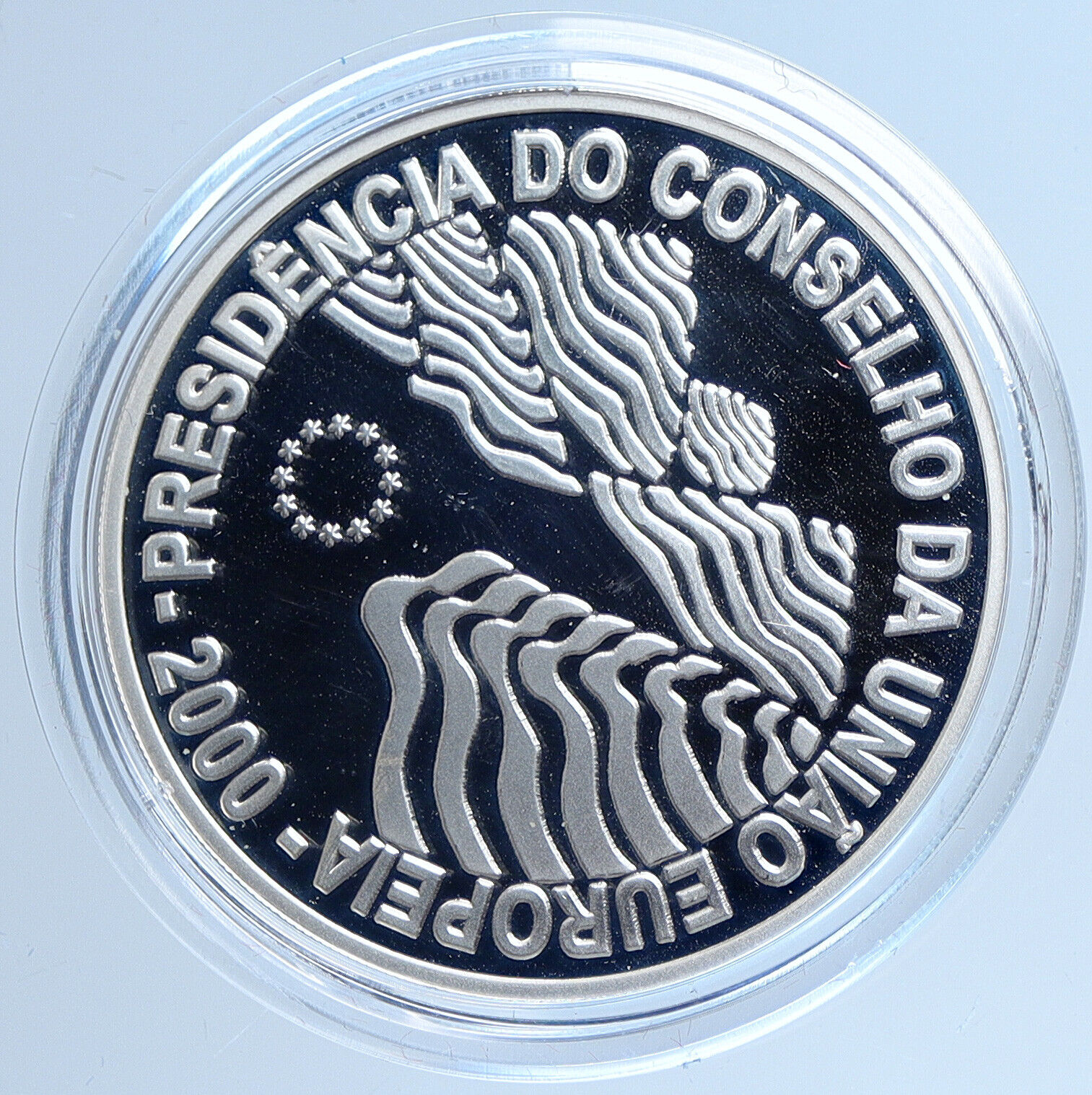 2000 PORTUGAL European Union Council OLD Proof Silver 1000 Escudos Coin i113529