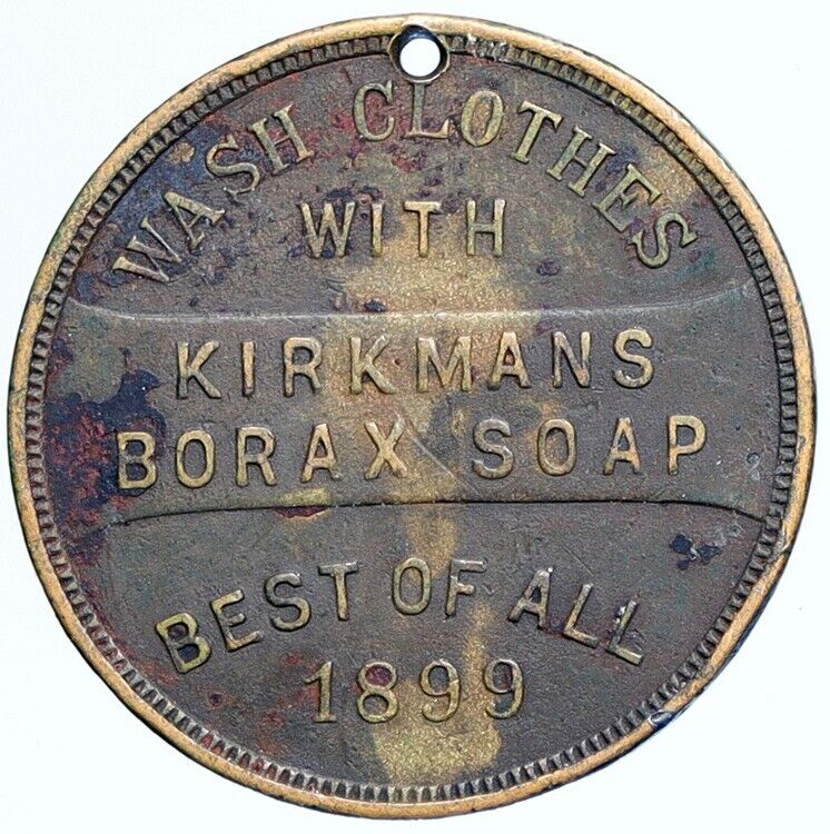 1936 UNITED STATES USA Admiral GEORGE DEWEY Kirkman's Soap Trade Token i113842