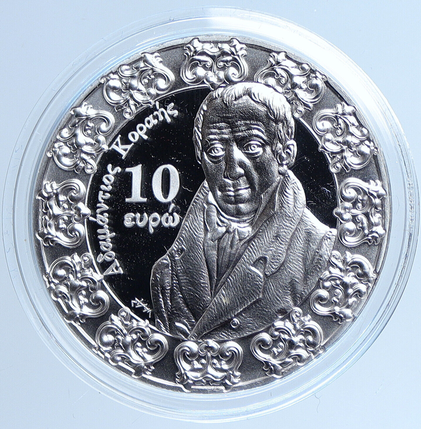 2018 GREECE Baroque & Rococo Adamantios Korais Proof Silver 10 Euro Coin i113528