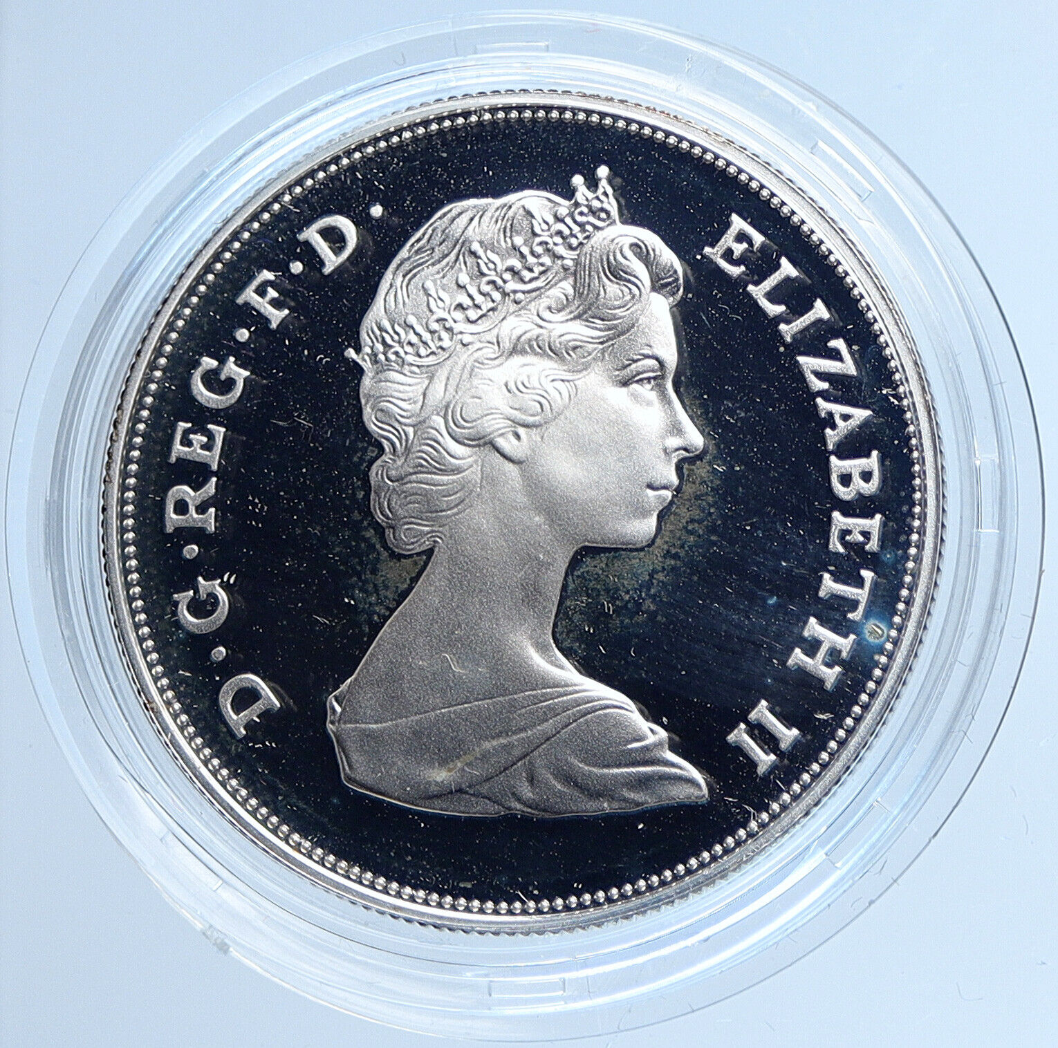 1980 GREAT BRITAIN Elizabeth II Birthday Old PROOF SILVER 25 Pence Coin i113540