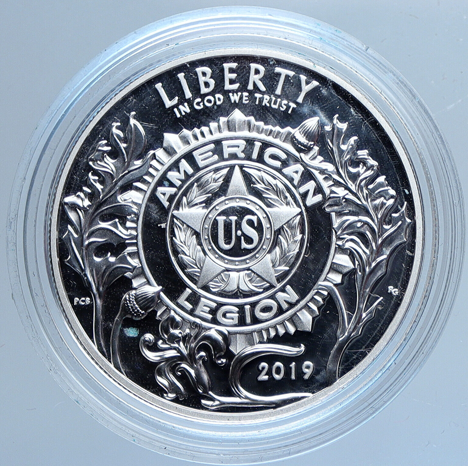 2019 United States US USA American Legion 100Yr Proof Silver Dollar Coin i113884