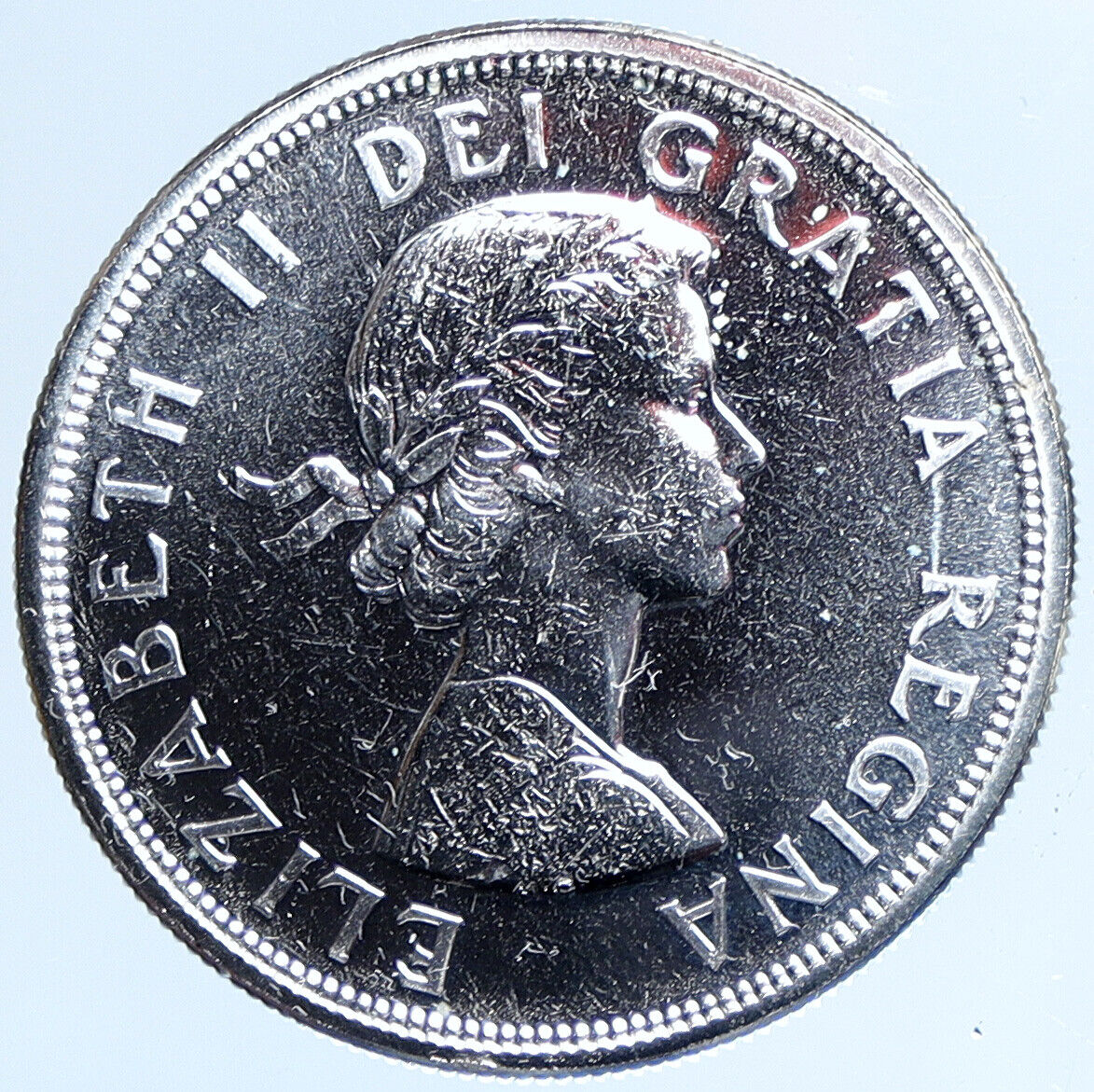 1964 CANADA Quebec Charlottetown Antique Genuine BIG SILVER Dollar Coin i114032