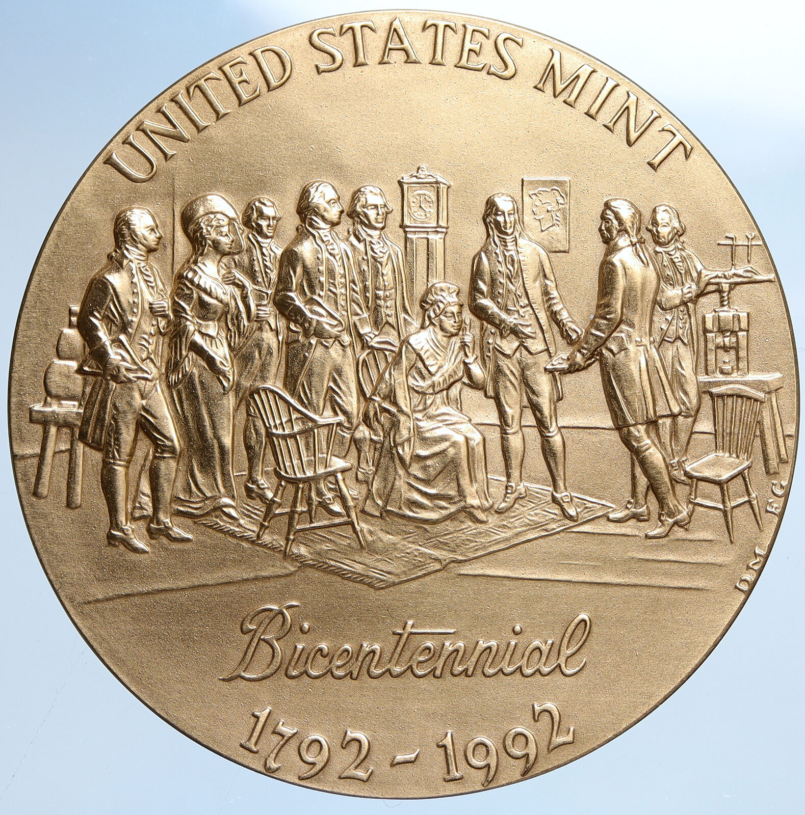 1992 UNITED STATES US MINT BICENTENNIAL Vintage Dunsmore Art Medal Token i114123