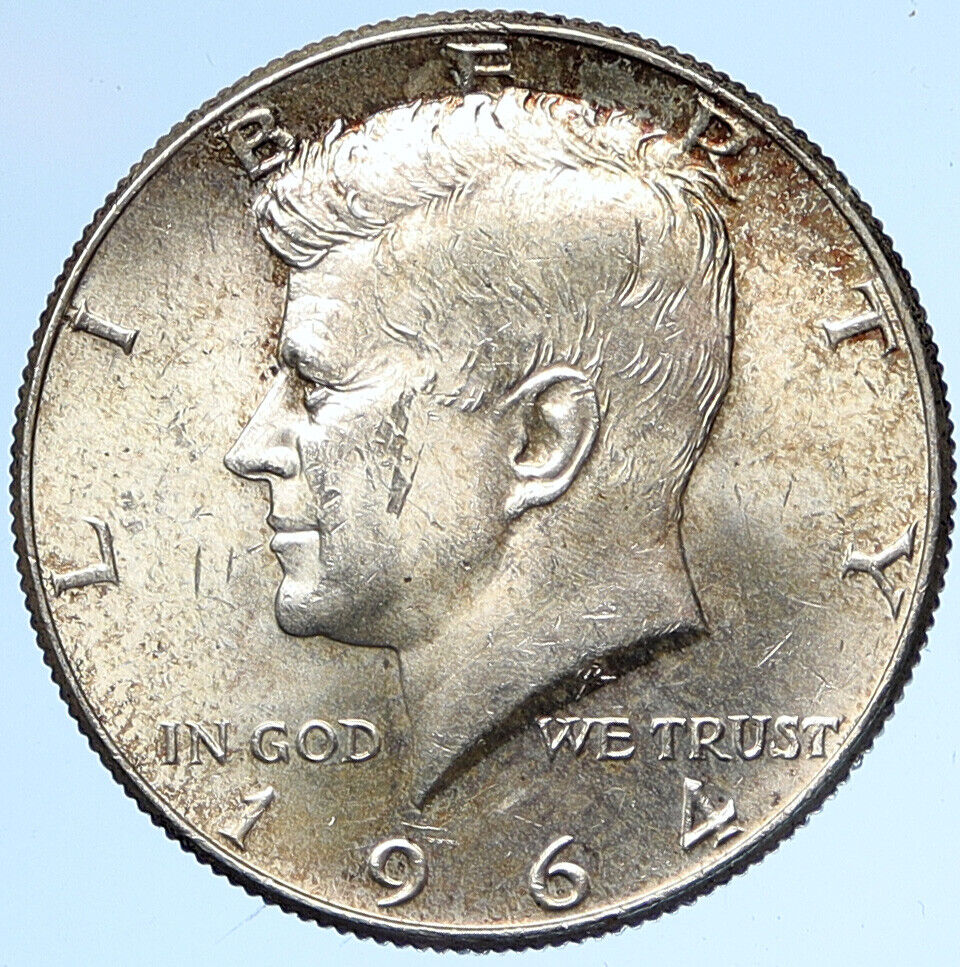 1964 P USA President JOHN F KENNEDY Vintage Silver Half Dollar US Coin i112767