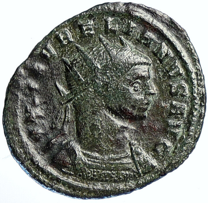 AURELIAN Authentic Ancient 270 AD Genuine Roman Coin SOL w WAR CAPTIVES i113064