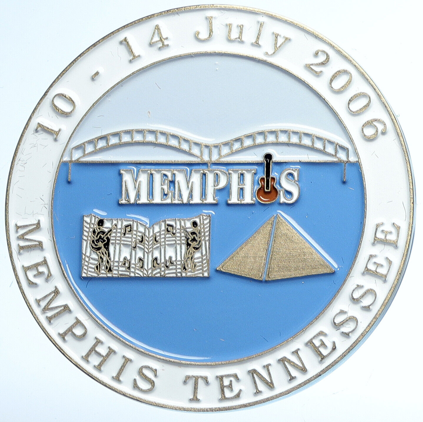 USA Memphis Tennessee Navy Counselor SHIP Map SHOW PIECE CHALLENGE Medal i112778