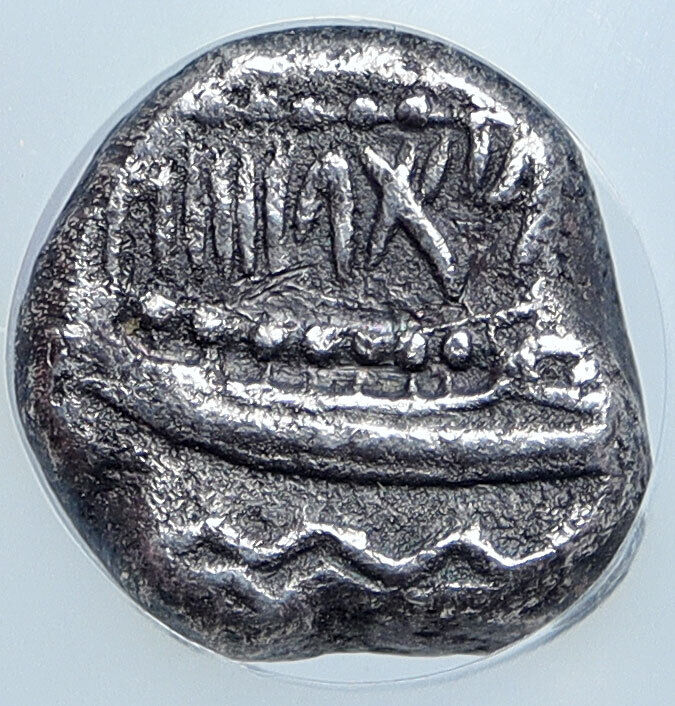 ARADOS in PHOENICIA King Gerashtart 340BC Silver Stater Greek Coin NGC i59869